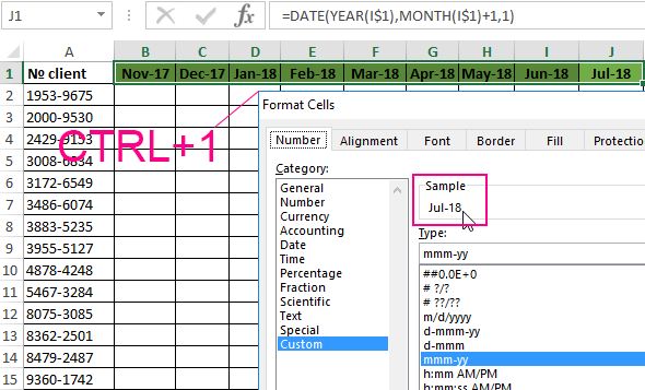 Format Cells.