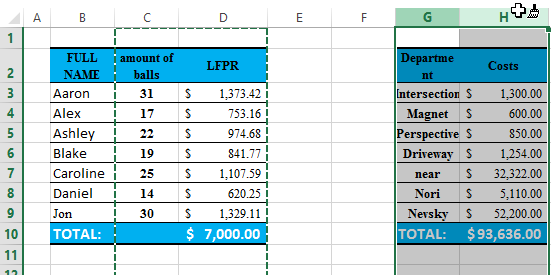 copy the width of the columns.