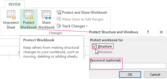 Protect Workbook.