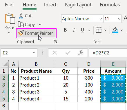 Format Painter.