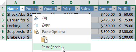 copy word table to excel with formatting
