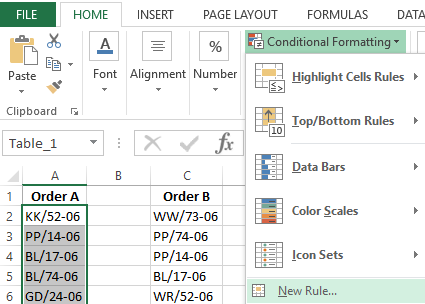 Conditional Formatting.