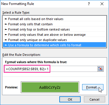 excel find duplicates while typing