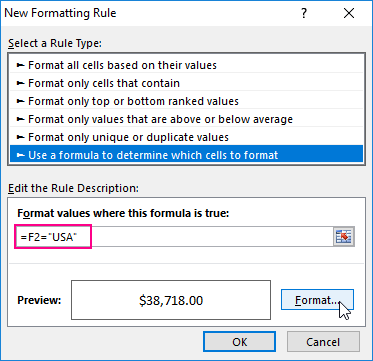 cells to format.