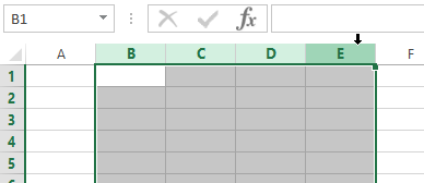 select the range of several columns.