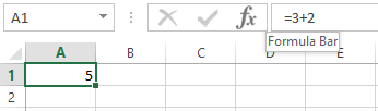 using the formula bar.