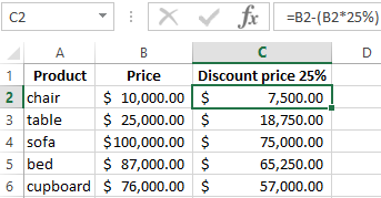 number in Excel.