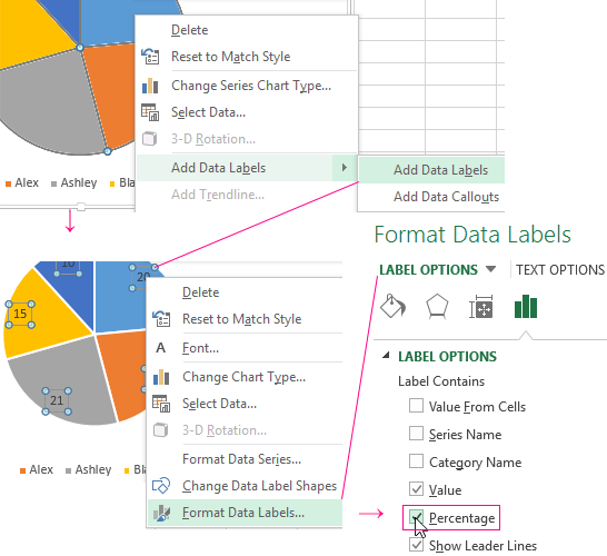 Format Data Labels.