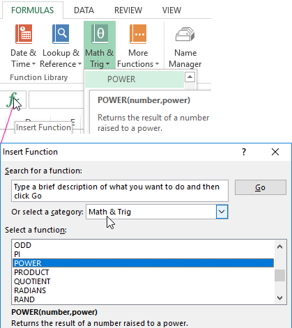 How To Raise A Number To A Power In Excel Using The Formula And Operator