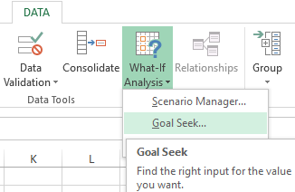 Goal Seek.