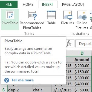 Creating The Excel Consolidated Pivot Table From Multiple Sheets