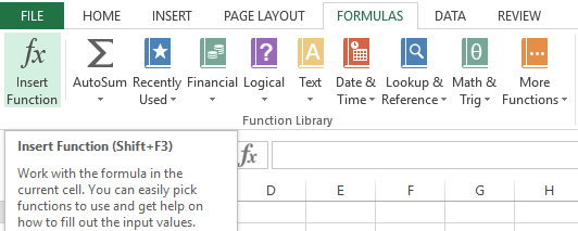 FORMULAS tab.