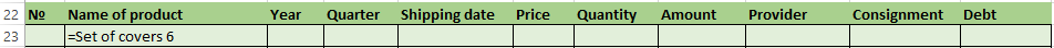 condition table.