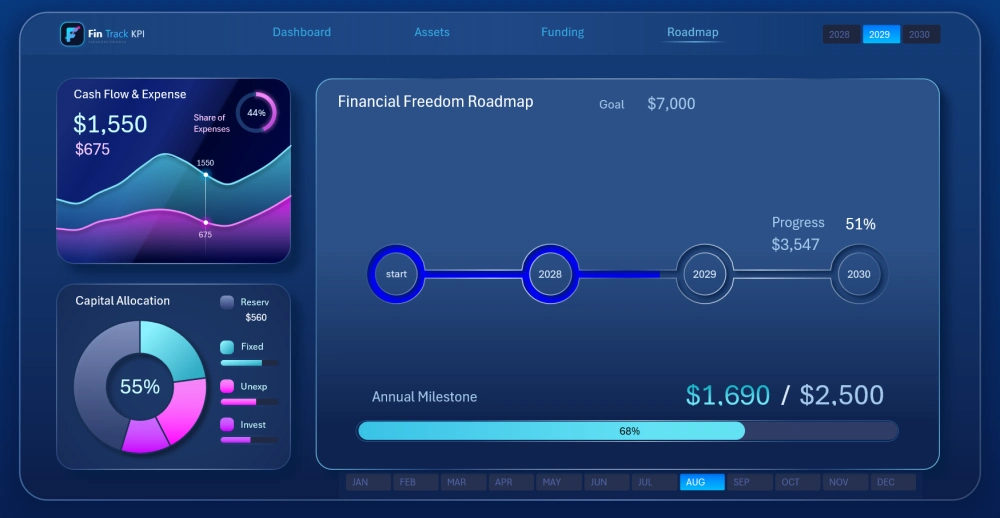Interactive roadmap dashboard