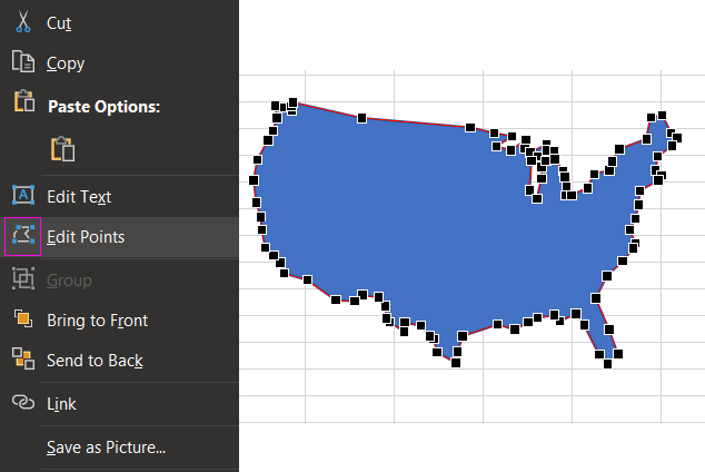 Editing shape points