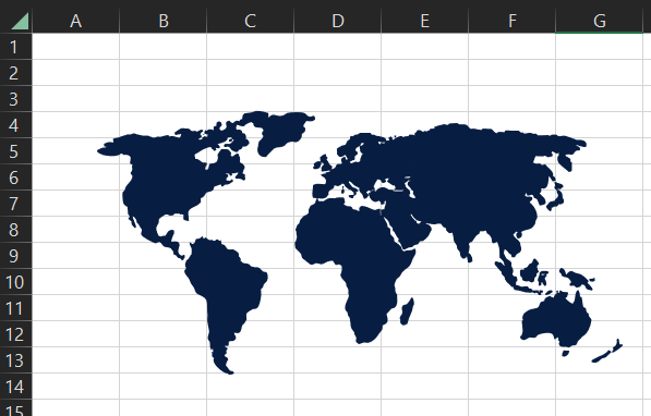 Vector map of the world