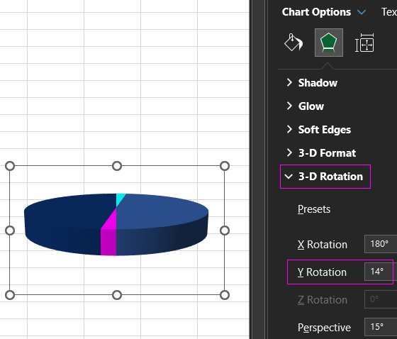 Adjusting the 3D model slope in Y