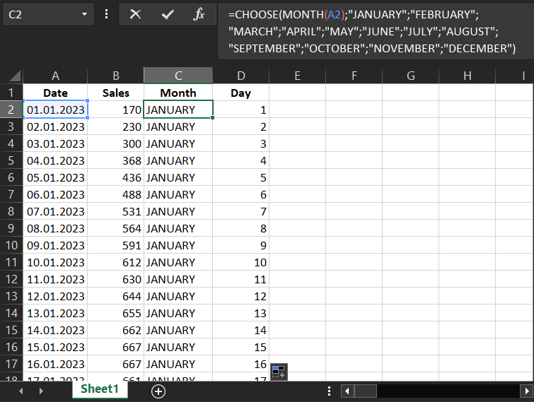 Substitution of month names by numbers