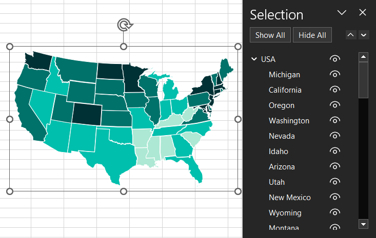 Download US states vector map template