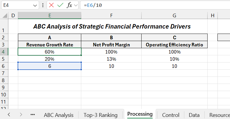 Source Formulas for Dynamic Charts