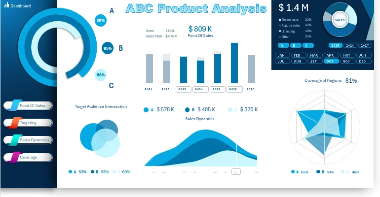 Interactive Presentation Template in Excel