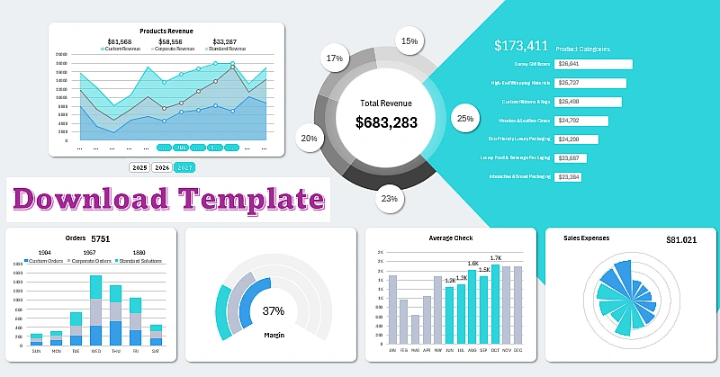 Interactive Presentation Template in Excel
