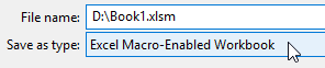 Excel Macro-Enabled Workbook.