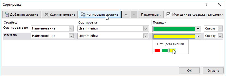 Уровень стерли. Сортировка ячеек по цвету. Сортировка по цвету в excel. Отсортировать по цвету в Cell. Как убрать сортировку по цвету в excel.