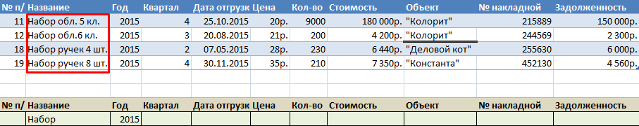 с помощью какого пункта меню можно выполнить фильтрацию данных в ms excel