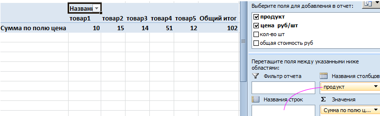 Транспонировать таблицу в excel