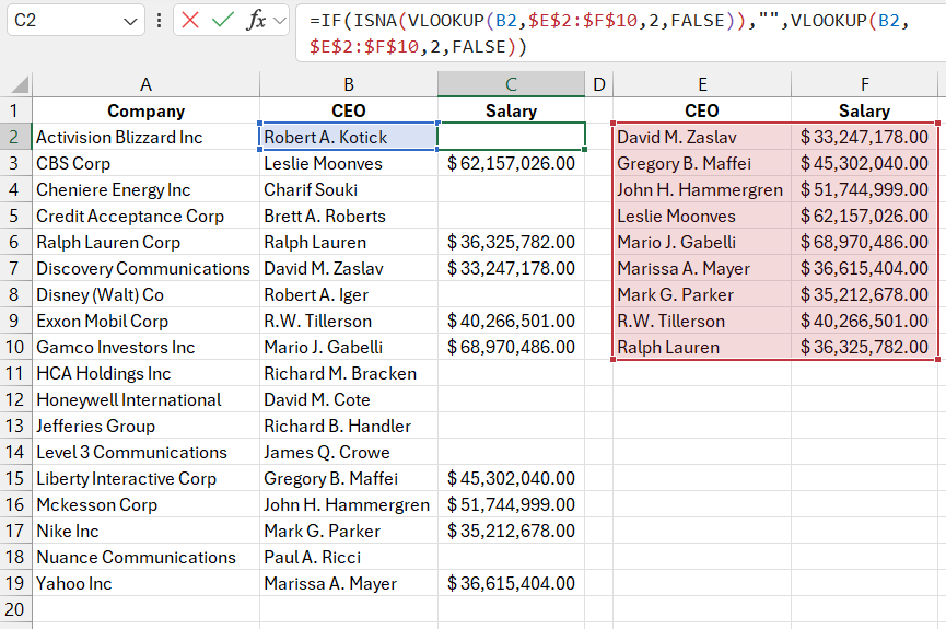 IF and ISNA for VLOOKUP errors.