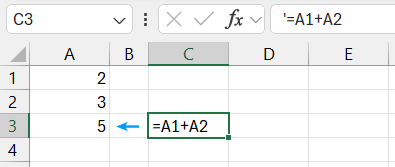 Formula as text.