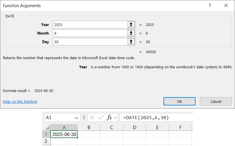 DATE Function Example