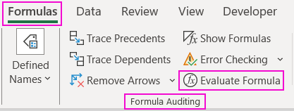 Evaluate Formulas