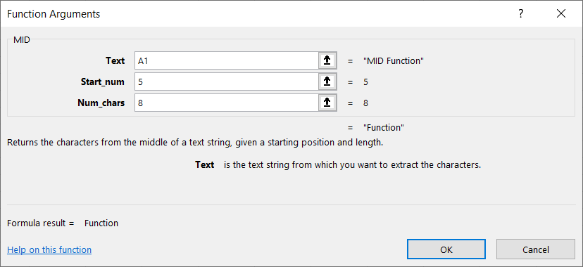 MID function Example