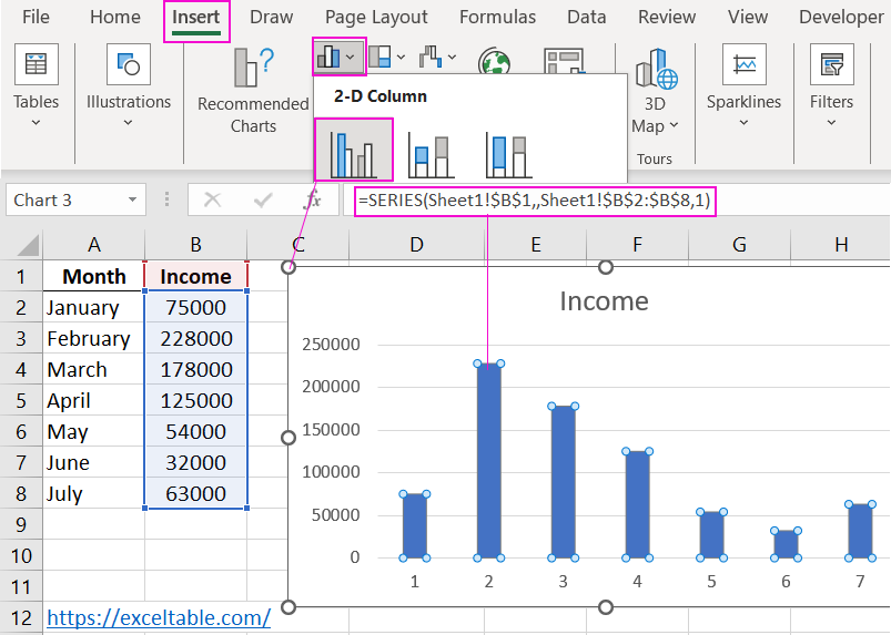 How to automatically change cell ranges in Excel