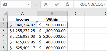 rounding a number to hundreds of thousands.