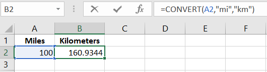 100 miles to kilometers