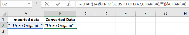 TRIM and SUBSTITUTE Formula