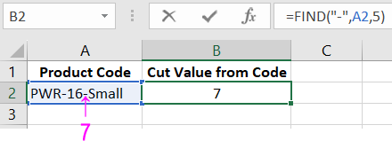 3rd argument of the FIND formula