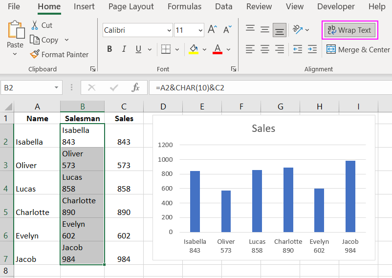 how-to-insert-line-break-in-excel-cell-using-formula