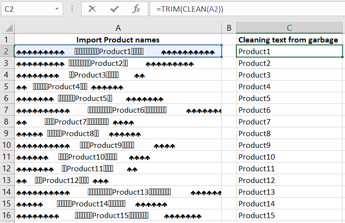 CLEAN Non-Printable Characters