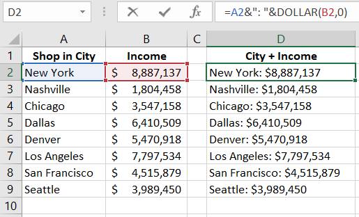 DOLLAR Formula