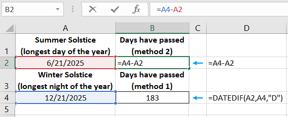 Without DATEDIF.