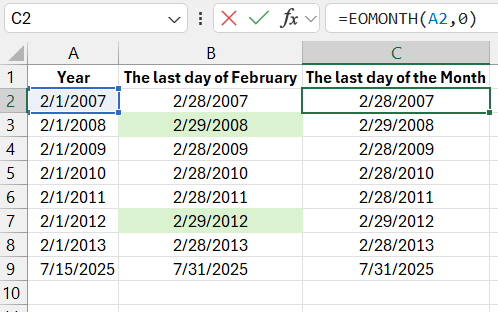 How to Use EOMONTH to Get Last Day of the Month in Excel