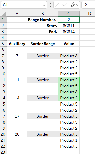 Use formula to determine cells to format.