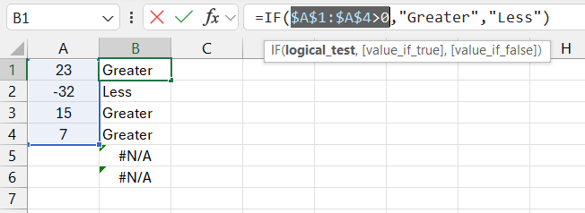 together with comparison operator and argument.