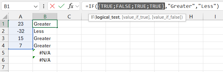 Array of calculation results.