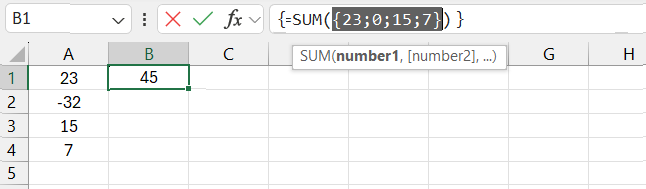 Array of final calculation results.