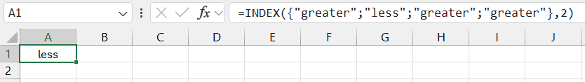 Array of values.